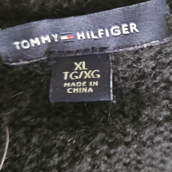 Tommy Hilfiger Black and Grey Sequin Sweater Size XL - Picture 3 of 6